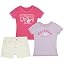 Girls Denim Shorts and Graphic Tee Set for Summer Style