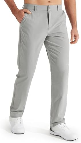 Men's Stretch Golf Pants Lightweight Casual Work Trousers