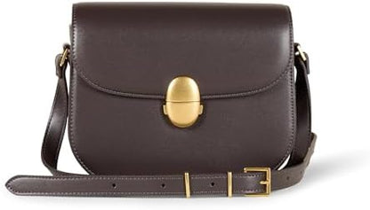 Women's Crossbody Flap Bag with Adjustable Strap and Pocket