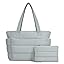 Lightweight Quilted Puffer Tote Bag for Women, Travel & Work