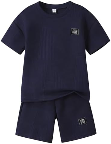 Boys Summer Short Sleeve Top & Shorts Set Ages 6-12