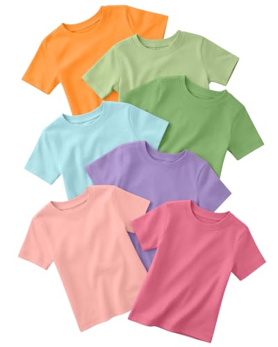 7-Pack Toddler Boys' Cotton Crewneck Tees