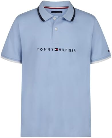 Tommy Hilfiger Boys' Short Sleeve Polo Shirt – Soft Pique Fabric