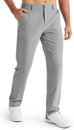 Men's Stretch Golf Pants Lightweight Casual Work Trousers