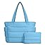 Lightweight Quilted Puffer Tote Bag for Women, Travel & Work