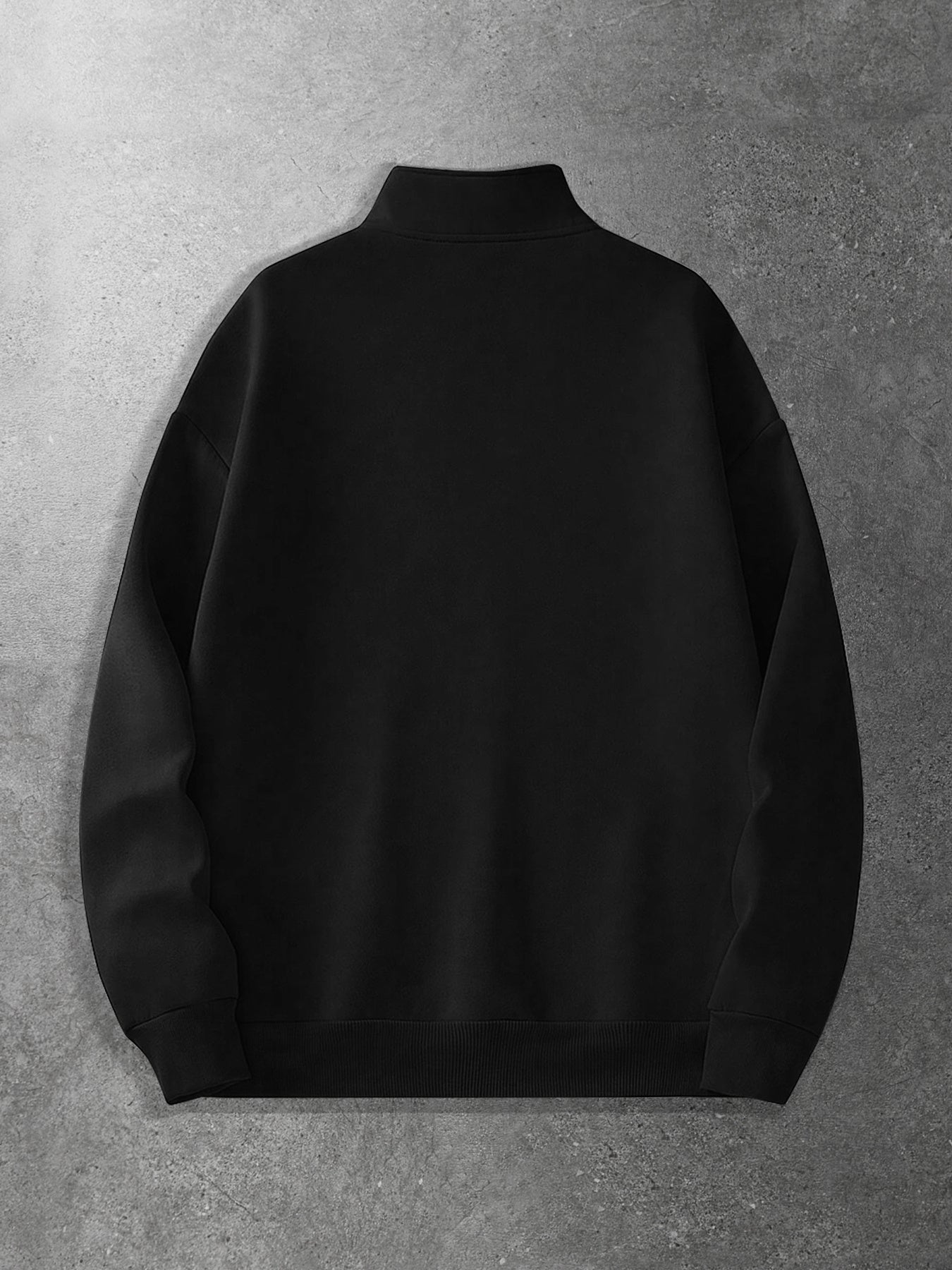 Men's Vintage Half-Zip Polyester Sweatshirt with Stand Collar