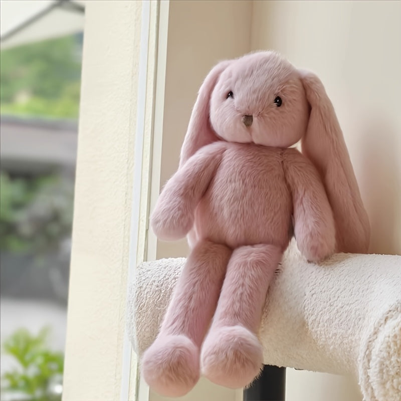 44 սմ/17.3 դյույմ խելոք երկարականջ վարդագույն կոնֆետ-ճագար, ականջներով փափուկ խաղալիք, փափուկ փափուկ մուլտֆիլմային նապաստակի տիկնիկ, Զատկական նապաստակի տիկնիկ, Զատկի նվեր, Սուրբ Վալենտինի օրվա նվեր, Սուրբ Ծննդյան նվեր