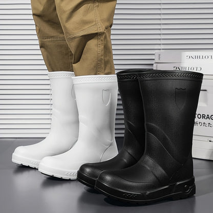 Men's Tall Lightweight Waterproof EVA Rain Boots for Outdoor