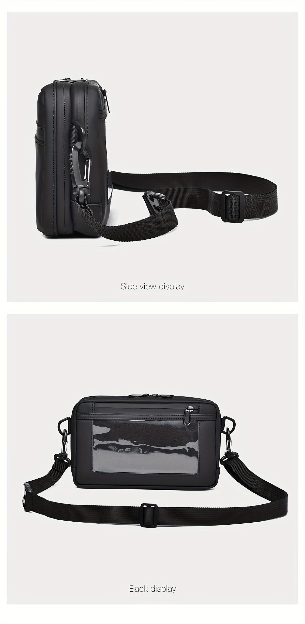 WEIXIER Unisex Fashion Messenger Bag, Shoulder Satchel with Detachable Strap, Polyester Lined, Business Briefcase for Commuting  Outdoor, Ideal Gift for Husband Or Boyfriend