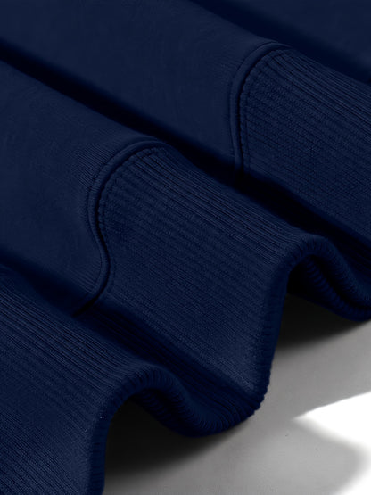 Men's White Christmas & New Year Oversized Sweatshirt - Long Loose Fit Casual Sweater with Pocket, Red Polka Santa Hat & Holly Berry Logo, Pink Heart Accent - Holiday Party Winter Wear (Machine Washable)