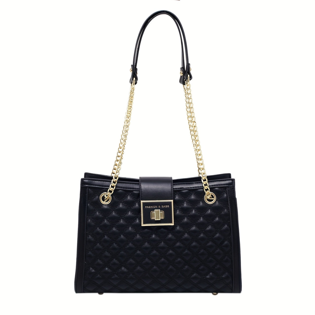 Կանացի վինտաժ դասական կարված ուսի պայուսակ, ոճային շղթայական կրծկալով պայուսակ, հեշտ և առօրյա ճանապարհորդության համար նախատեսված պայուսակ