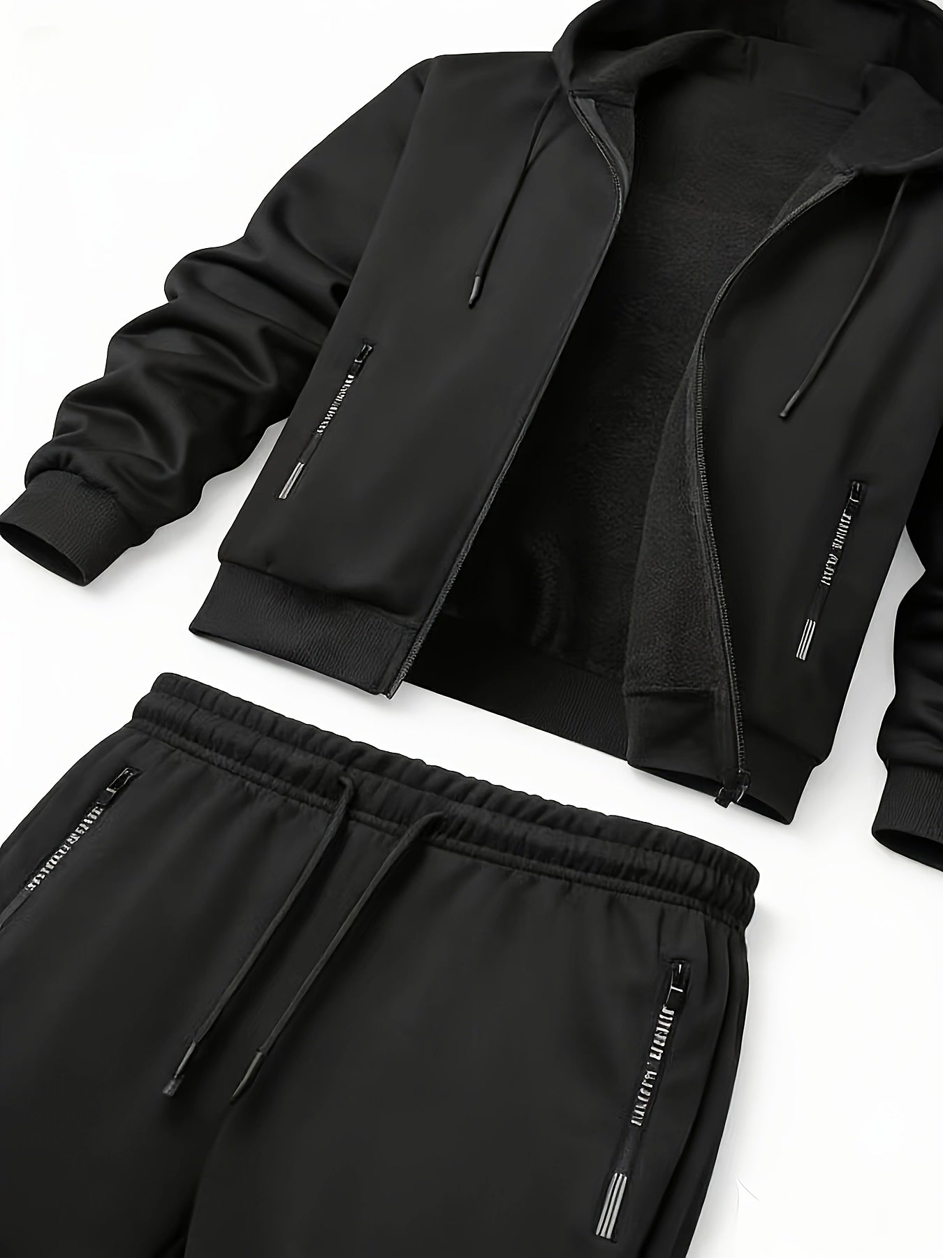 2pcs Men's Spring/autumn Set, Regular Fit Cardigan Sweatshirt with Zip-up Hoodie and Long Pants, Casual Sportswear