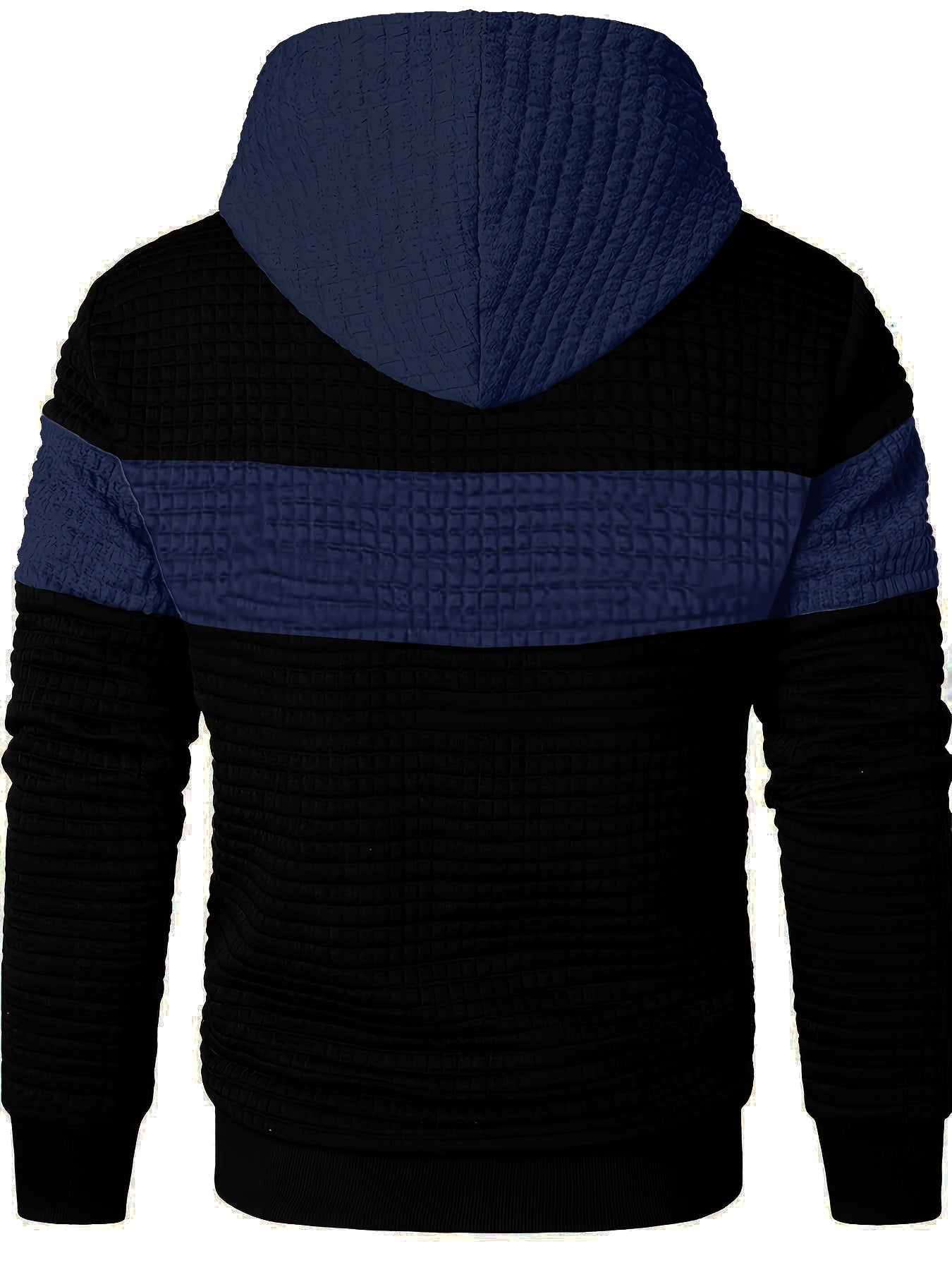 Նորաձև գլխարկով սվիտեր | Տղամարդու առօրյա սվիտեր թեթևակի ձգվող գործվածքից, երկար թևքերով, գրպանային դետալներով, միագույն նախշերով՝ գարուն/աշուն