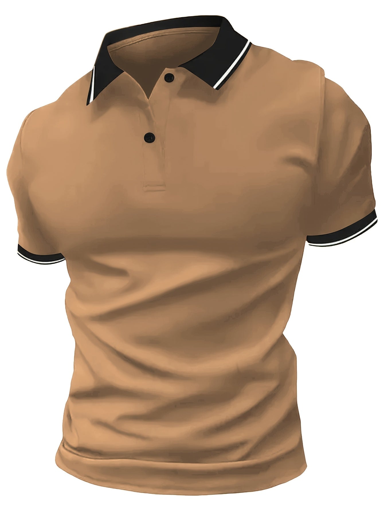 A Breathable And Fitted Golf Shirt, Men'S Casual V-Neck Short-Sleeve T-Shirt, Summer Men'S Apparel - ayq
