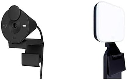Logitech Brio 301 Full HD Webcam with Privacy Shutter, Noise Reduction Microphone, USB-C, Certified for Zoom, Microsoft Teams, Google Meet, Auto Light Correction - Black