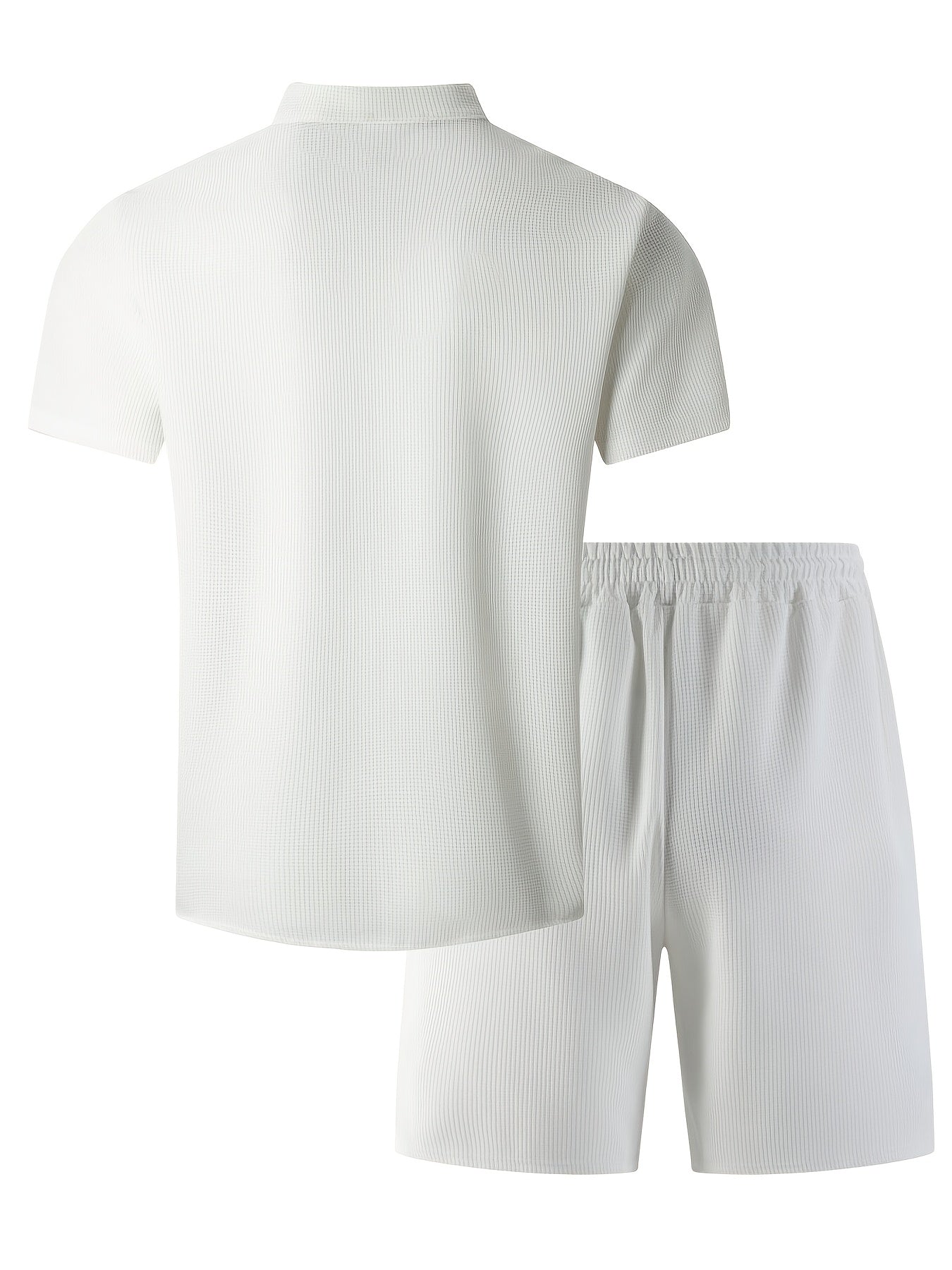 Men's Summer Waffle Knit 3-in-1 Set with Shorts and Pants