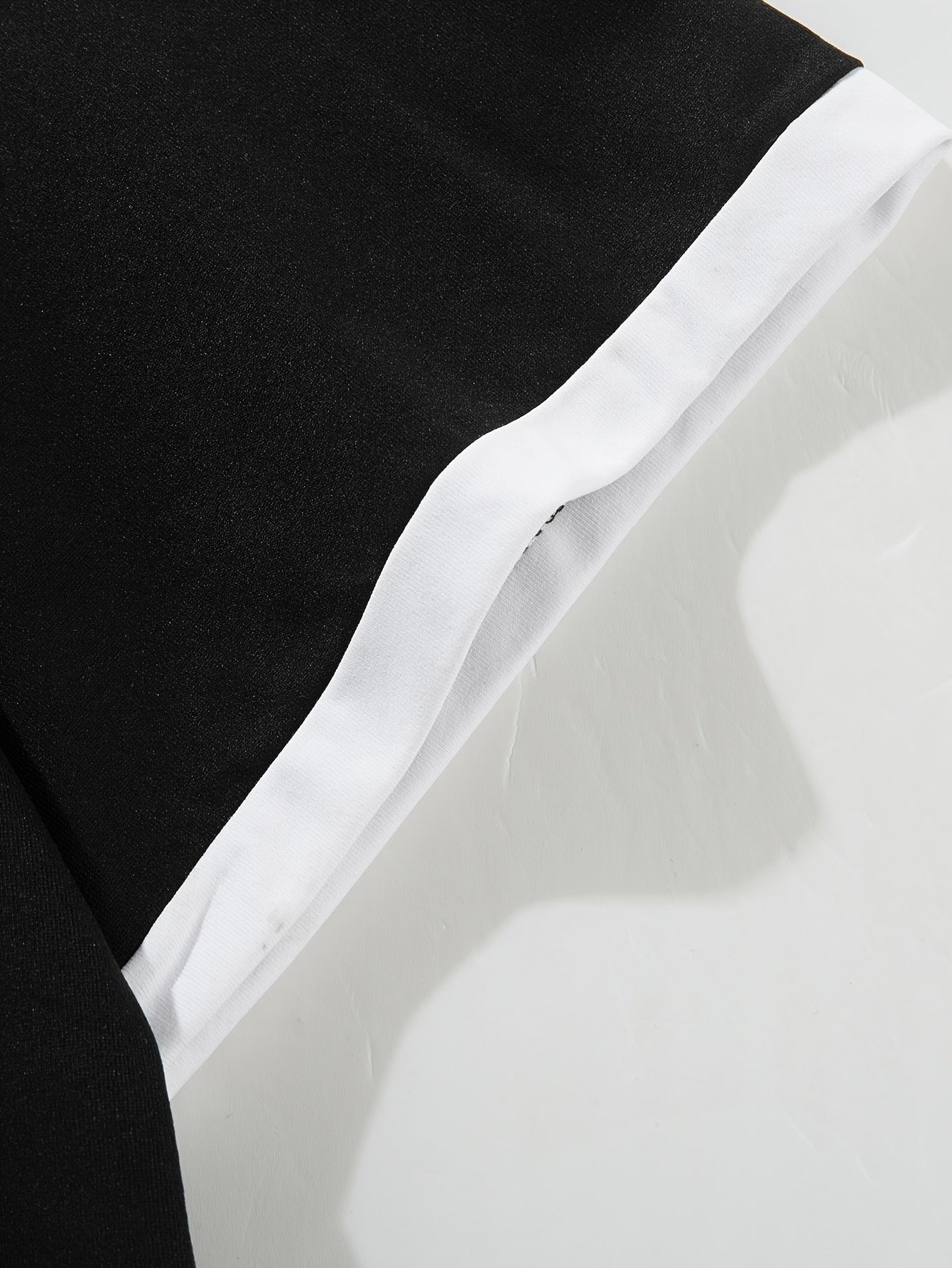 Men'S Casual Slim-Fit T-shirt with White-Edge Color Blocking | Suitable for Daily Outings and Outdoor Activities, Crew Neck, Short Sleeve, Summer Season - ayq