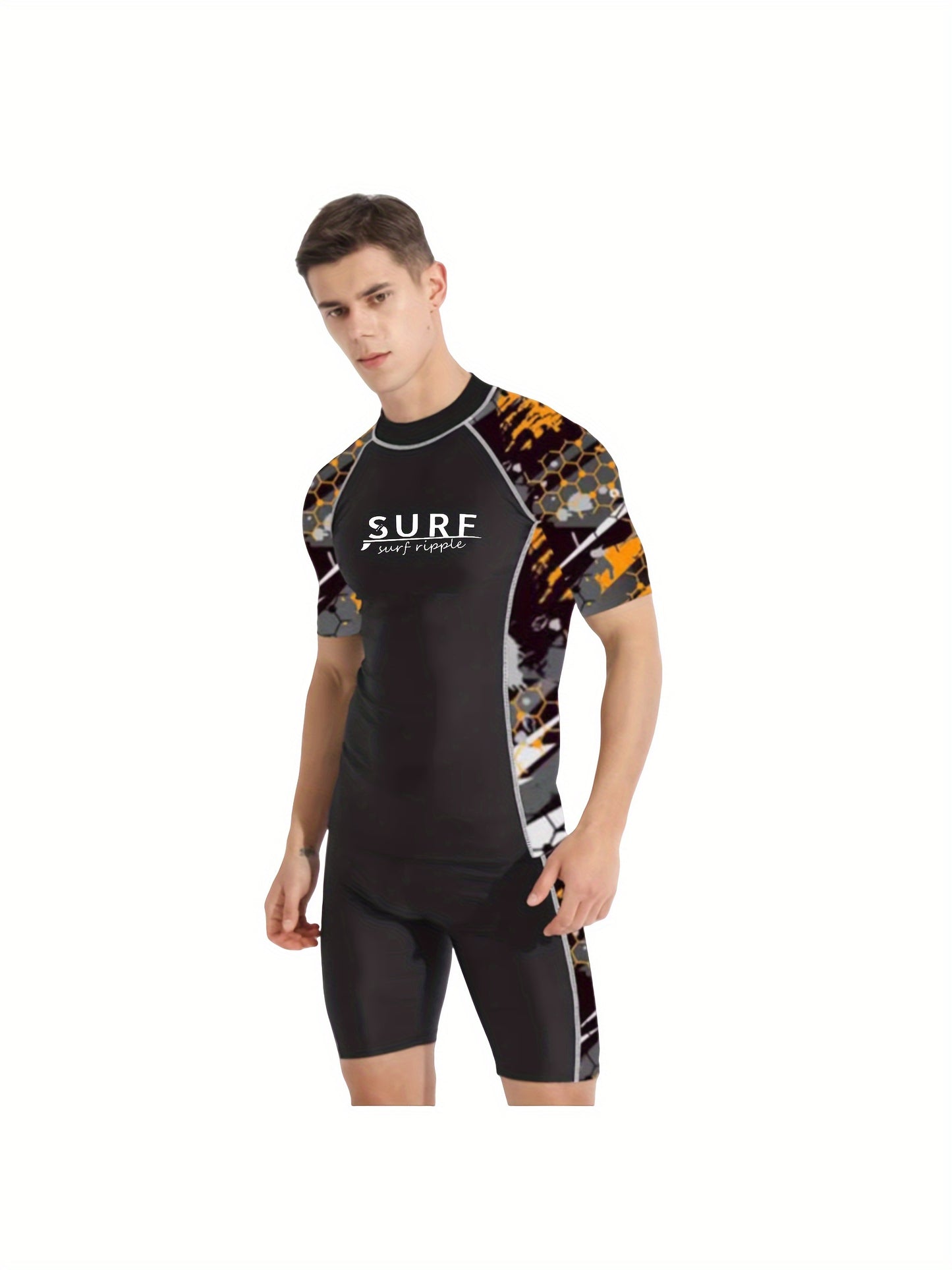 Men's Skinny Sports Swimsuit Set for Summer Beach
