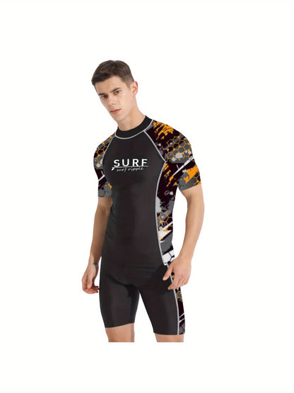 Men's Skinny Sports Swimsuit Set for Summer Beach