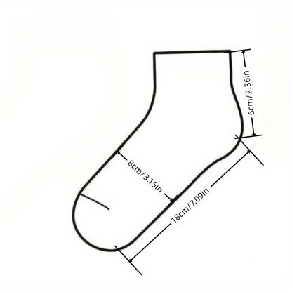 5 Pairs of Random Love Lace Socks Women's Socks Japanese Korean Style Cute Thin Breathable Hollow Short Socks
