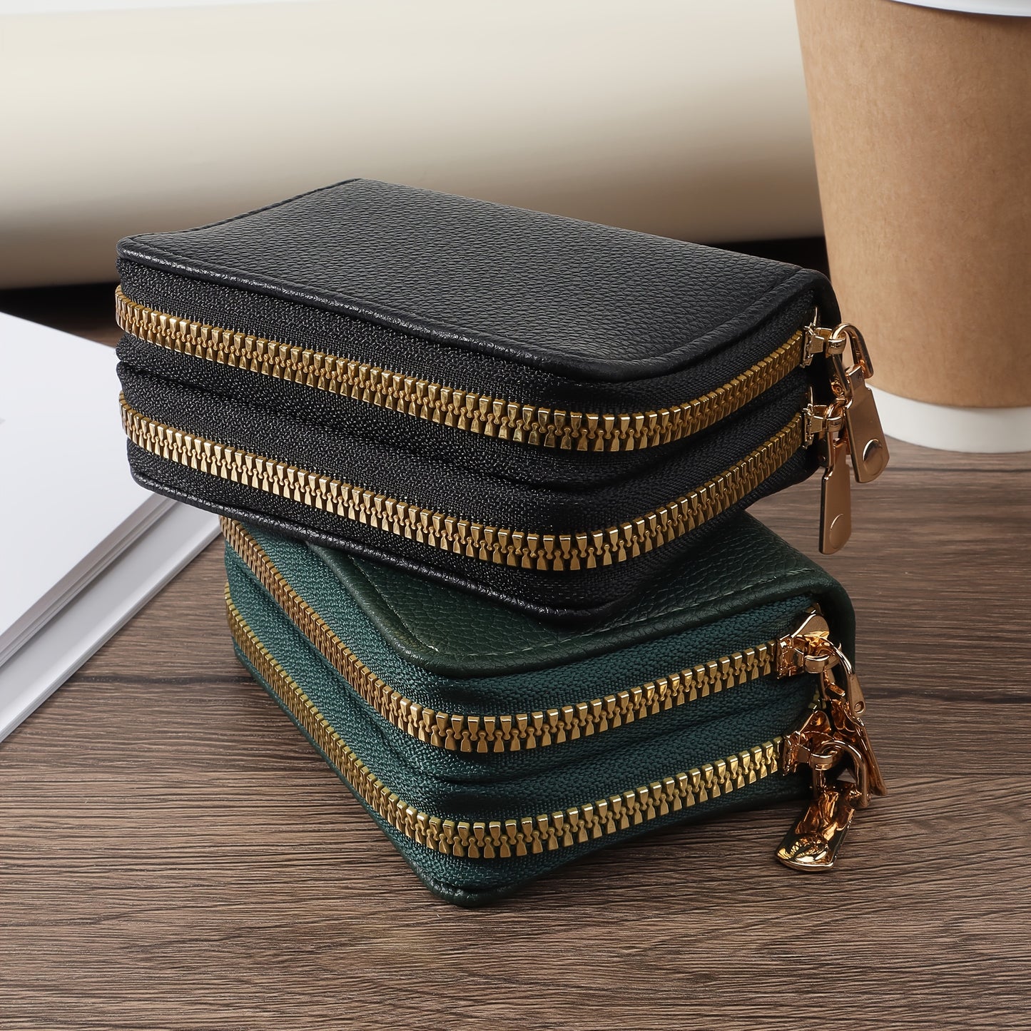 Compact Women'S Wallet, Color Coin Pouch, Stylish Zippered Card Case, Multi-Functional Small Bag for Keys And Money