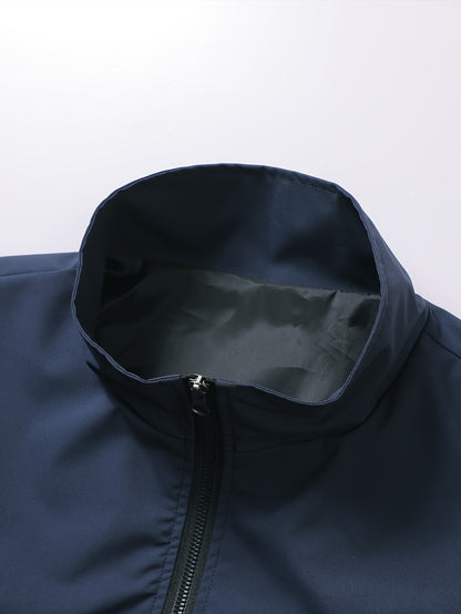 Men's Lightweight Softshell Jacket with Color Block Design