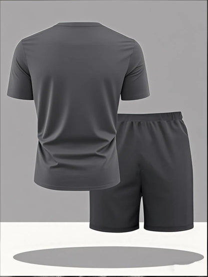Men's Summer Casual Sportswear Set - Short Sleeve T-Shirt & Shorts