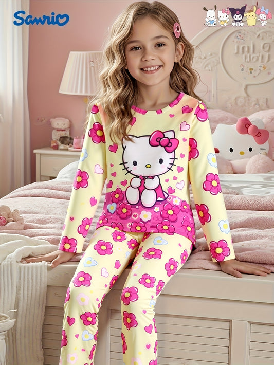 Մանկական բոցավառող Sanrio Hello Kitty գիշերազգեստի հավաքածու