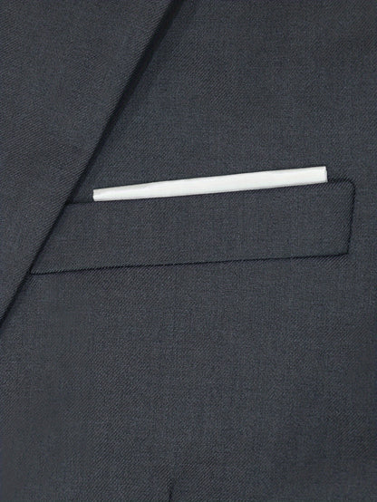 Men's Two-Piece Suit in Solid Color with Sealed Pockets, Regular Fit Suit Trousers, Elegant and Classic, Suitable for Business and Wedding Parties