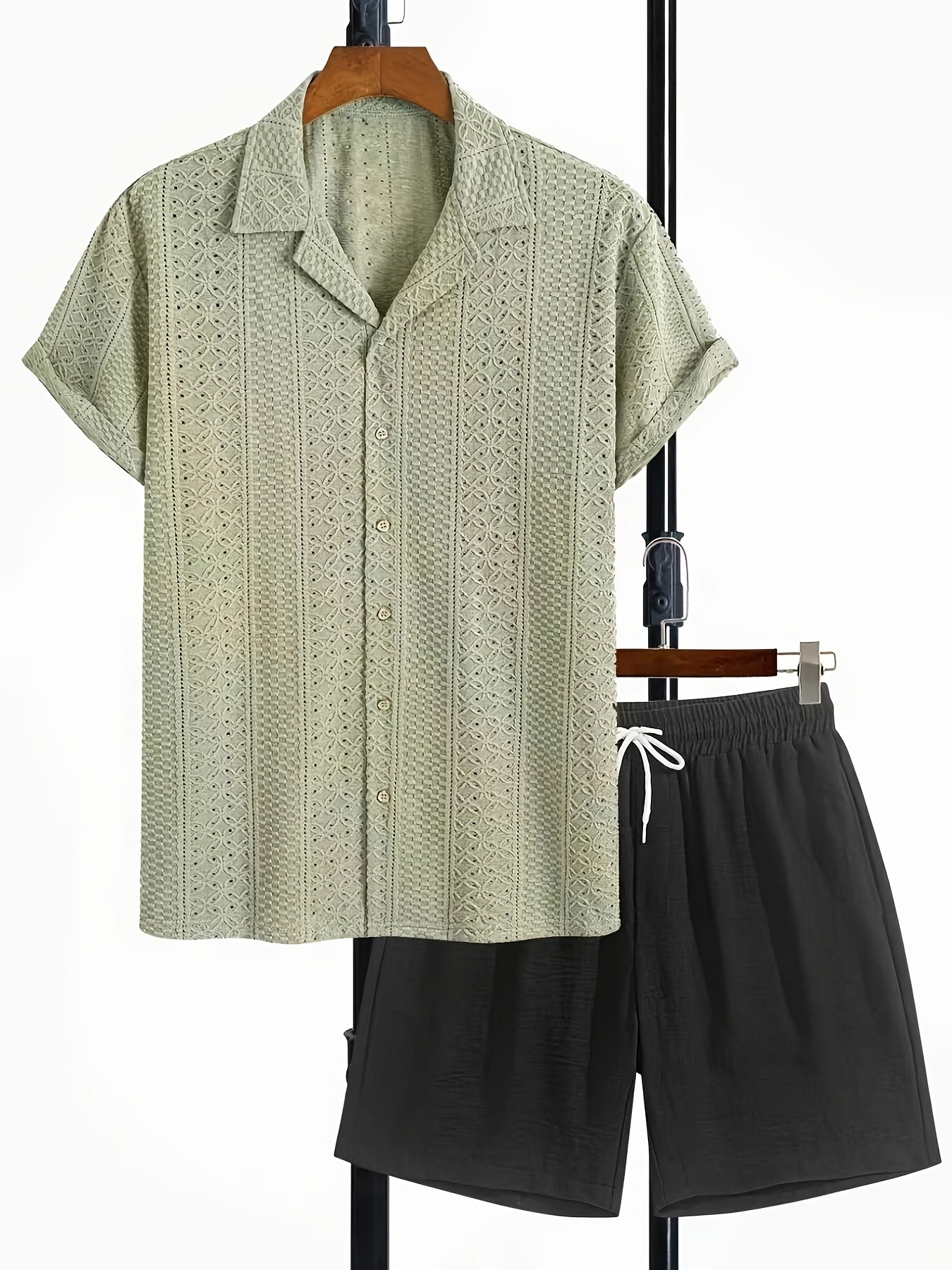Men's Casual 2-Piece Jersey Set with Breathable Fabric