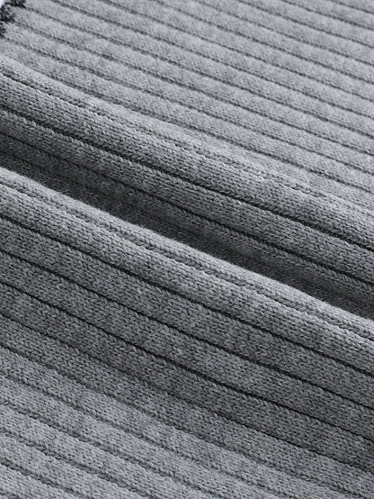 Men'S Casual Long Sleeve Crew Neck Sweater - Geometric Stripe Pullover with, Stripes, Medium Stretch Knit Sweater for Fall/Winter