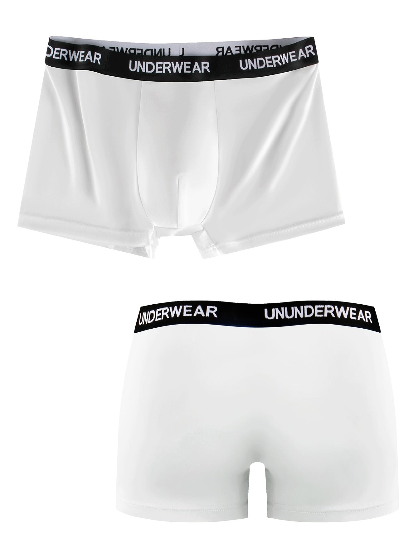 Men's Comfortable Solid Color Stretch Polyester Underwear 3-Pack