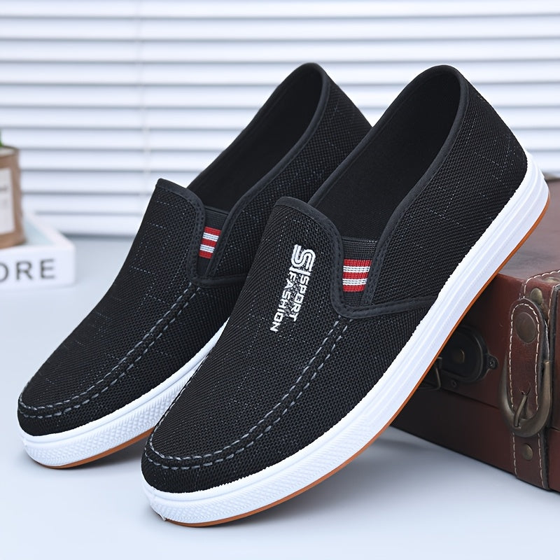 Men'S Casual Slip-On Loafers | Fabric Upper, PVC Sole, Slip-Resistant, Lightweight and Comfortable, Ideal for Daily Wear, Training, and Parties - ayq
