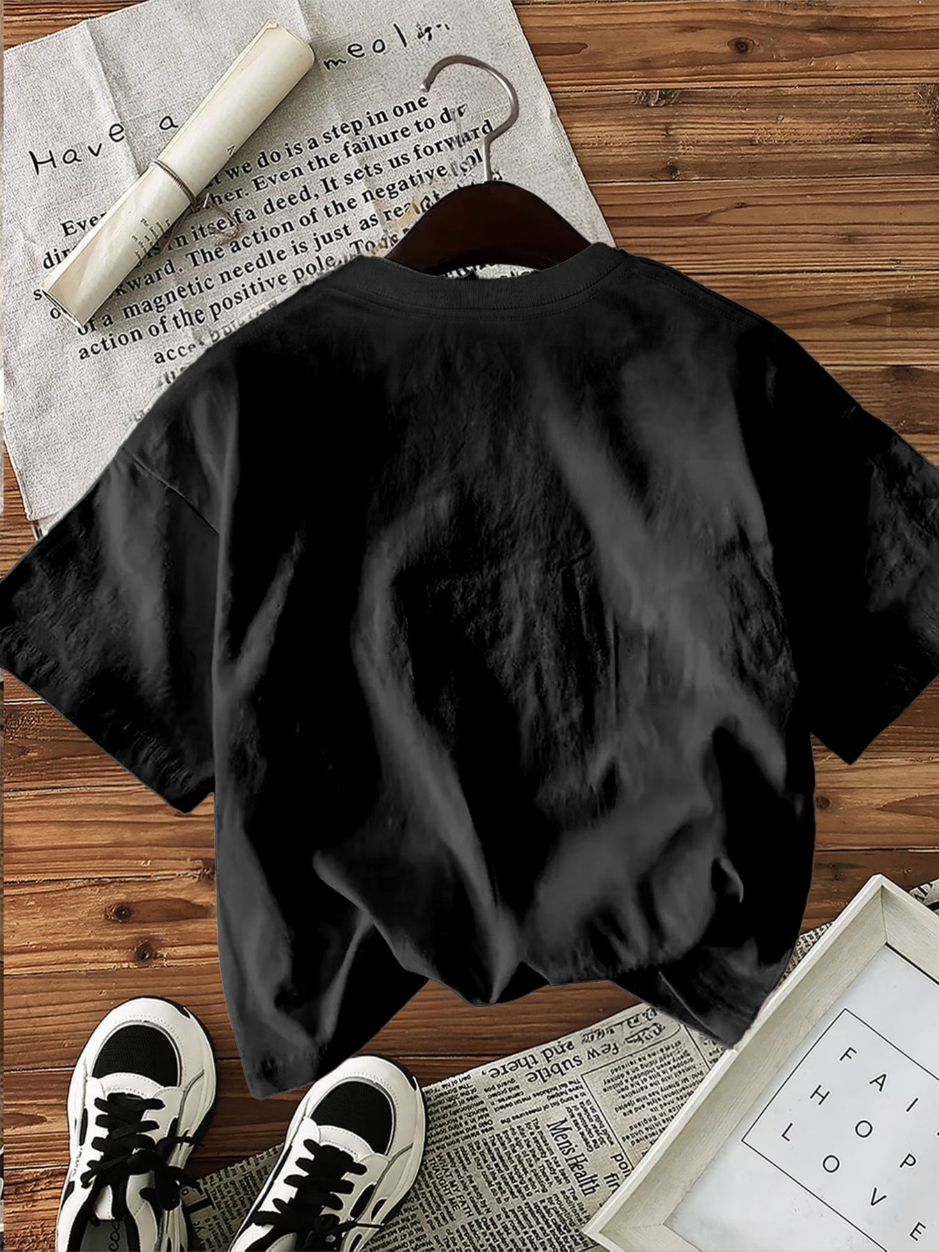 Women's Cotton Loose-Fit Crew Neck Short-Sleeve T-Shirt