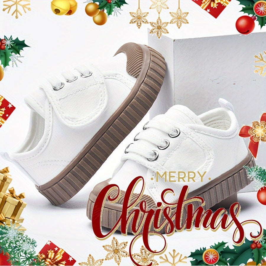 Lightweight Canvas Toddler Shoes - Suitable for 1-2 Years Old Girls, 12-24 Months Children's Shoes, Comfortable Walking Shoes - Suitable for Spring and Autumn - Suitable for Indoor and Outdoor! Christmas, Halloween, Thanksgiv