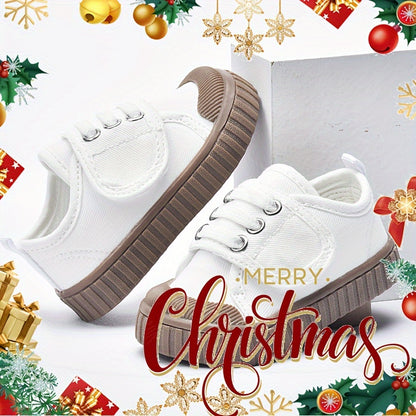 Lightweight Canvas Toddler Shoes - Suitable for 1-2 Years Old Girls, 12-24 Months Children's Shoes, Comfortable Walking Shoes - Suitable for Spring and Autumn - Suitable for Indoor and Outdoor! Christmas, Halloween, Thanksgiv