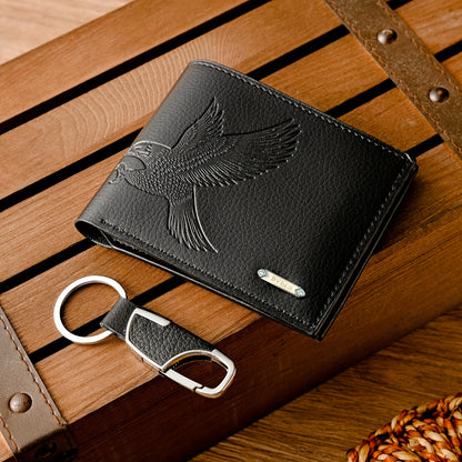 Տղամարդու գոտիների 3 հատանոց հավաքածու, նորաձև գործնական դրամապանակ + գոտի + բանալիի շղթա՝ նվերների տուփի համադրություն, իդեալական է տոների և գրասենյակային հագուստի համար, իդեալական նվեր ընտանիքի, սիրելիների, ընկերների համար