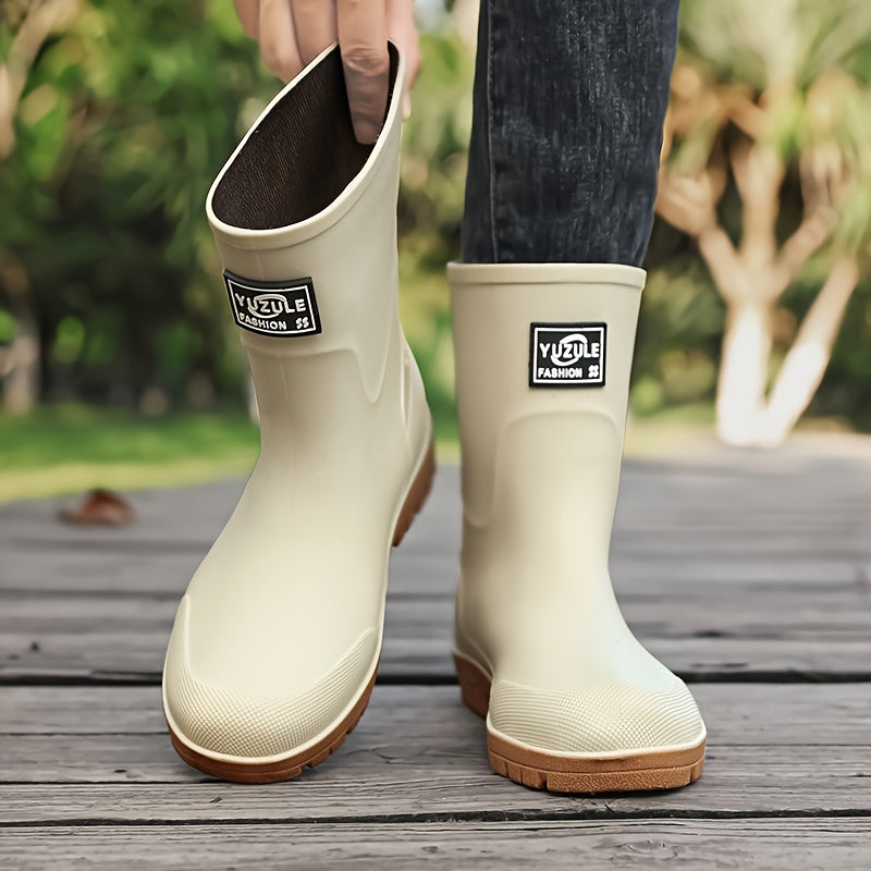 Unisex High-Top Rubber Long Boots for Outdoor Activities