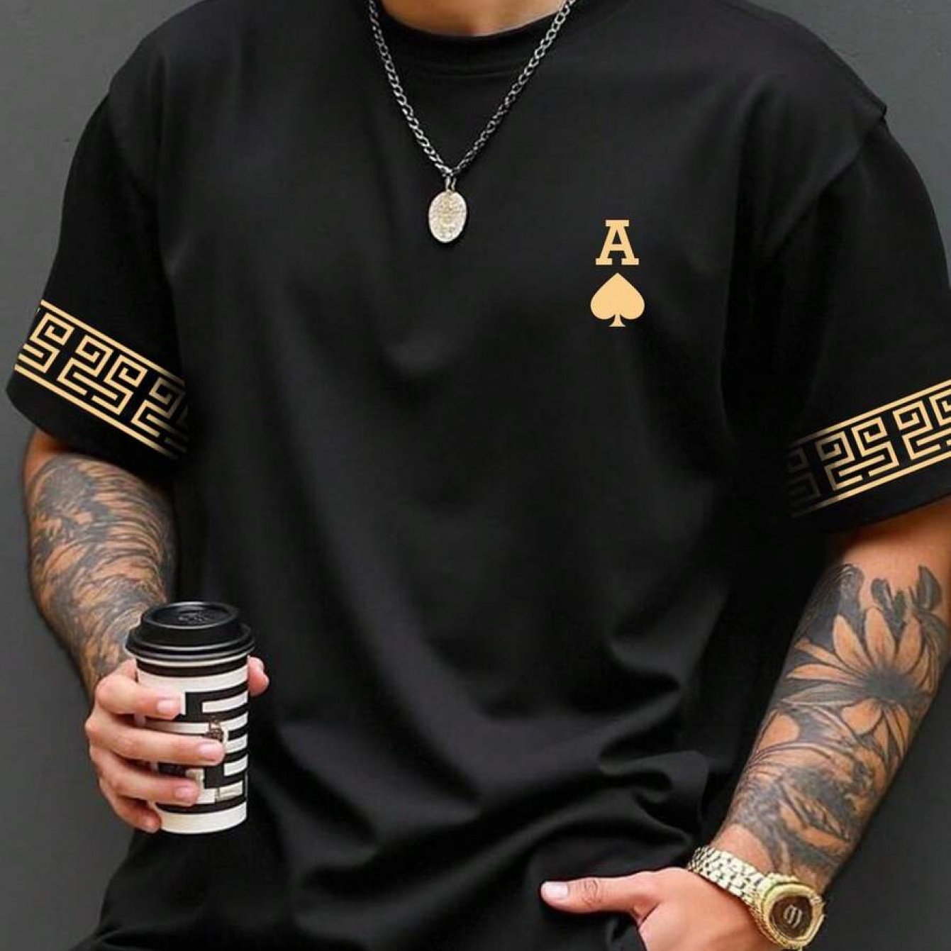 Men'S 3D Stylish Letter Print Short-Sleeve T-Shirt, a High-End Minimalist Casual Piece, Makes for a Perfect Gift for a Boyfriend Or Family Member - ayq