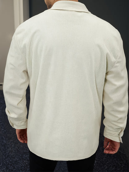 Men'S Long-Sleeve Business Casual Shirt in Lightweight Fabric for Spring And Summer, Featuring a Wrinkle-Resistant And Easy-Care Design.