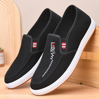 Men'S Casual Slip-On Loafers | Fabric Upper, PVC Sole, Slip-Resistant, Lightweight and Comfortable, Ideal for Daily Wear, Training, and Parties - ayq