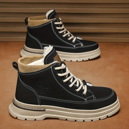 Տղամարդկանց ձմեռային կոշիկներ, հաստացված արտաքին հագուստի համար նախատեսված արշավային կոշիկներ, նորաձև բազմակողմանի աշխատանքային կոշիկներ, բրիտանական կարճ կոշիկներ