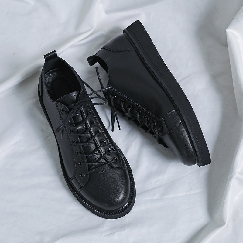 Men's British-Style Chunky Platform Sneakers with Arch Support