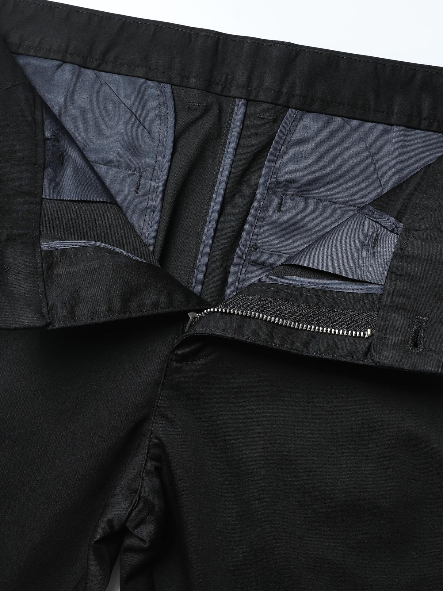 Men's Solid Pants With Pockets, Light Business Style Regular Fit Trousers For Outdoor Activities, Daily Wear For Spring And Autumn