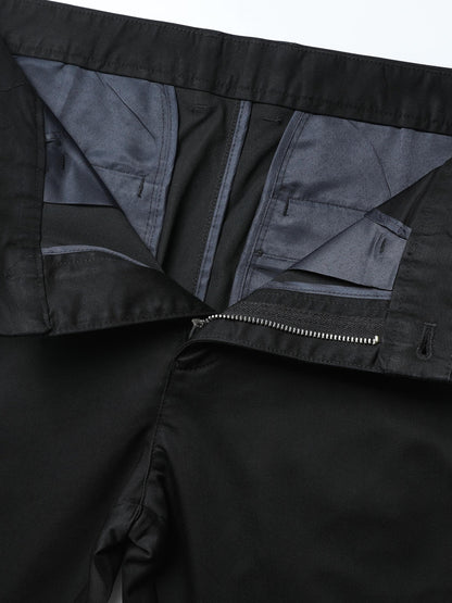 Men's Solid Pants With Pockets, Light Business Style Regular Fit Trousers For Outdoor Activities, Daily Wear For Spring And Autumn