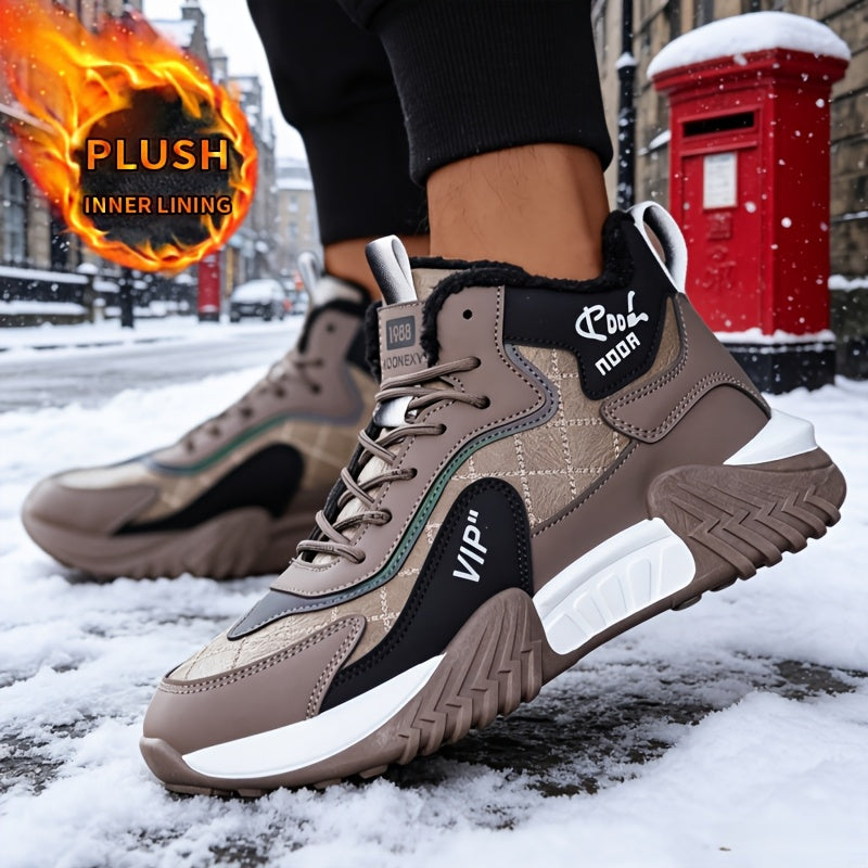 Men's Winter Chukka Boots Fleece Lined Outdoor Hiking Shoes