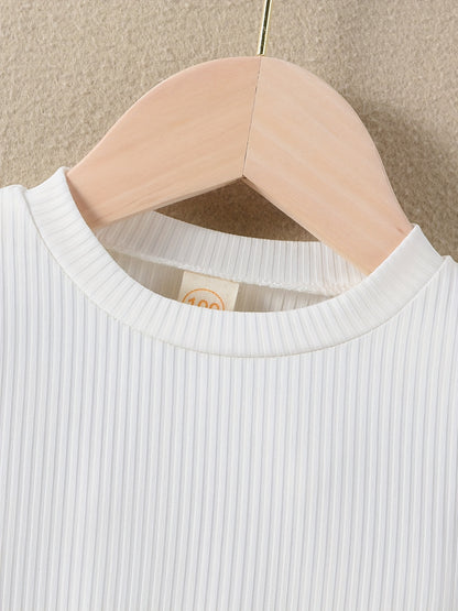 Youngsters Girls Ruffle Tee &amp; Houndstooth պրինտ կիսաշրջազգեստ և գլխարկ