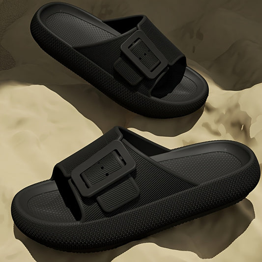 Men's Casual EVA Slippers with Adjustable Buckle and Non-Slip Sole - ayq
