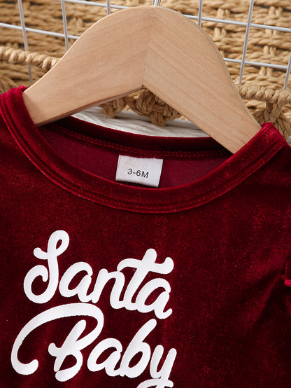 2 հատ ձմեռային զգեստ և գլխարկ - հարմարավետ մորթե տառով հանդերձանք (/), տաք երկար թևքով զգեստ՝ հարմար Սուրբ Ծննդյան համար, լուսանկարահանումներ - լվացքի մեքենայով լվացվող հագուստ