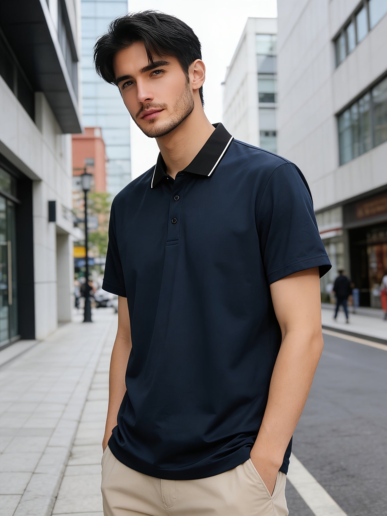 Quick-Dry Men's Short-Sleeve - Trendy Calvin Print - ayq